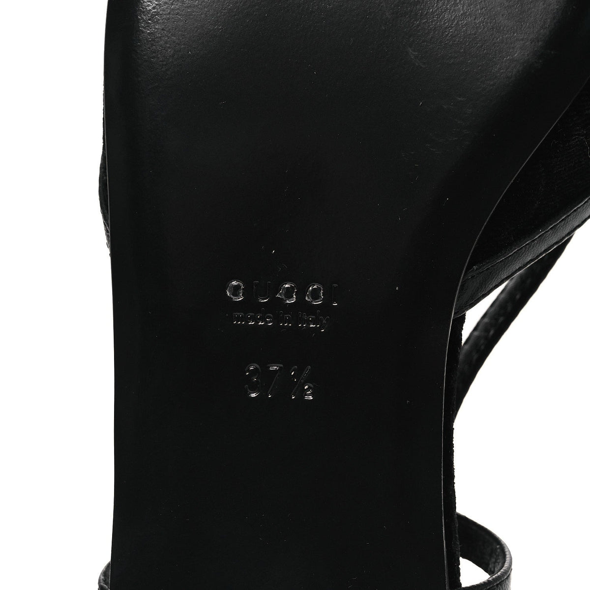 Velvet GG Monogram Slingback Ballet Flats 37.5 Black