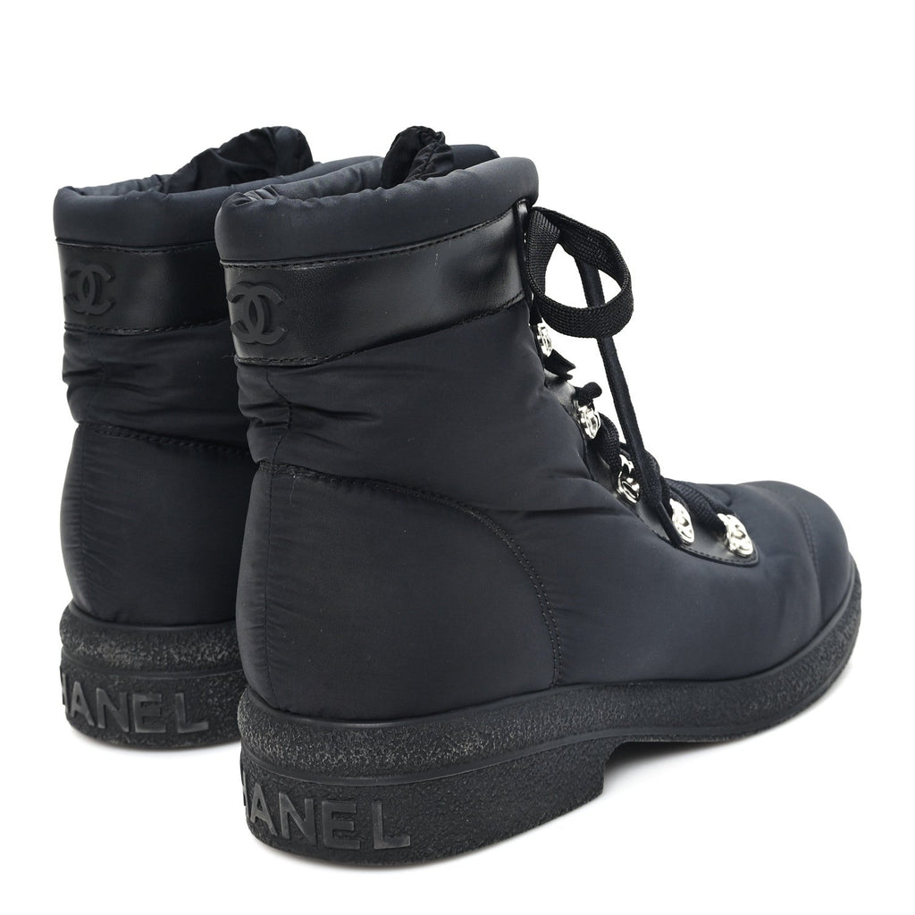 Nylon Calfskin Womens Coco Neige Short Boots 40 Black