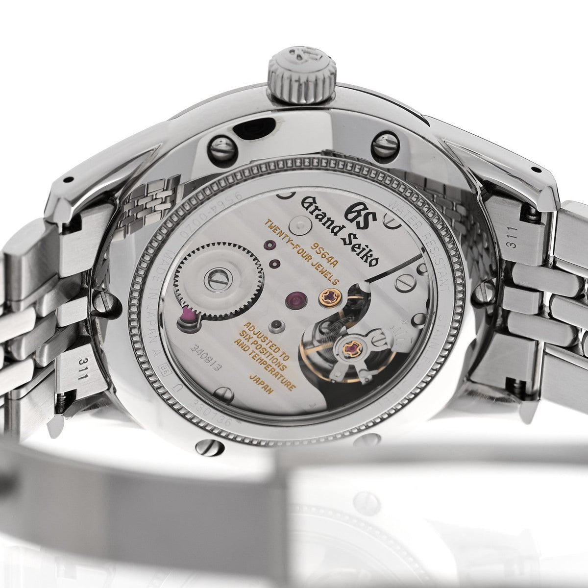 Stainless Steel 37mm Elegance Collection Manual Winding Watch Silver SBGW305