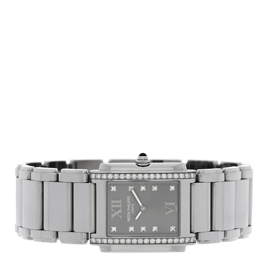 Stainless Steel Diamond 25mm Twenty-4 Quartz Watch Eternal Gray 4910/10A-010