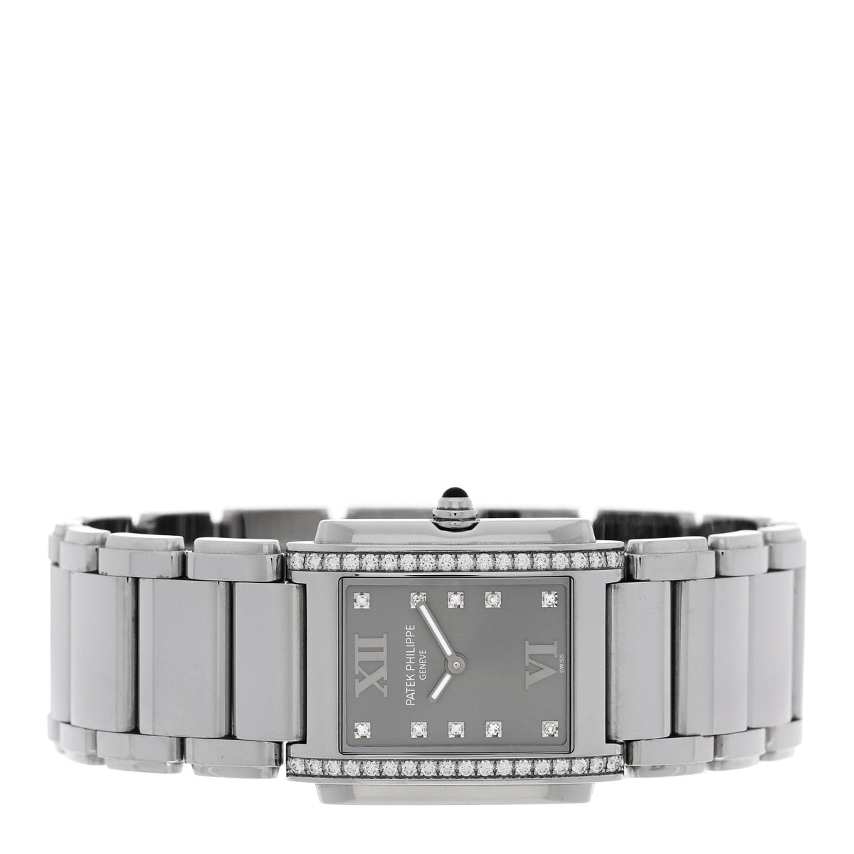 Stainless Steel Diamond 25mm Twenty-4 Quartz Watch Eternal Gray 4910/10A-010