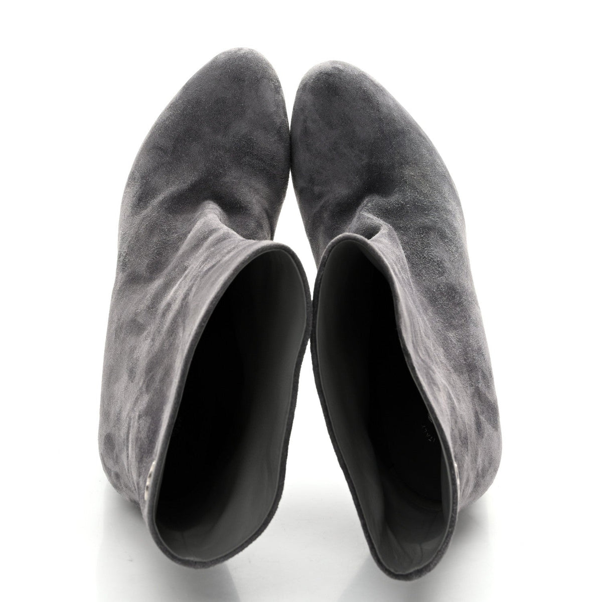 Suede Calfskin CC Short Boots 37.5 Grey