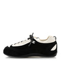 Velvet Calfskin Mixed Fibers Low Top CC Sneakers 37 Black