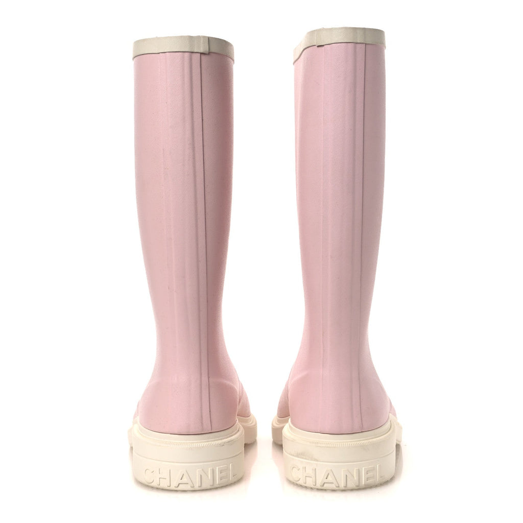 Caoutchouk CC High Boots 40 Light Pink White