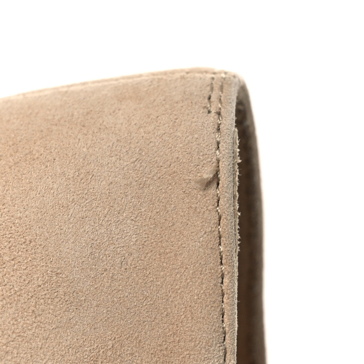 Suede Satin Cap Toe Low Heel Pumps 36 Beige Black