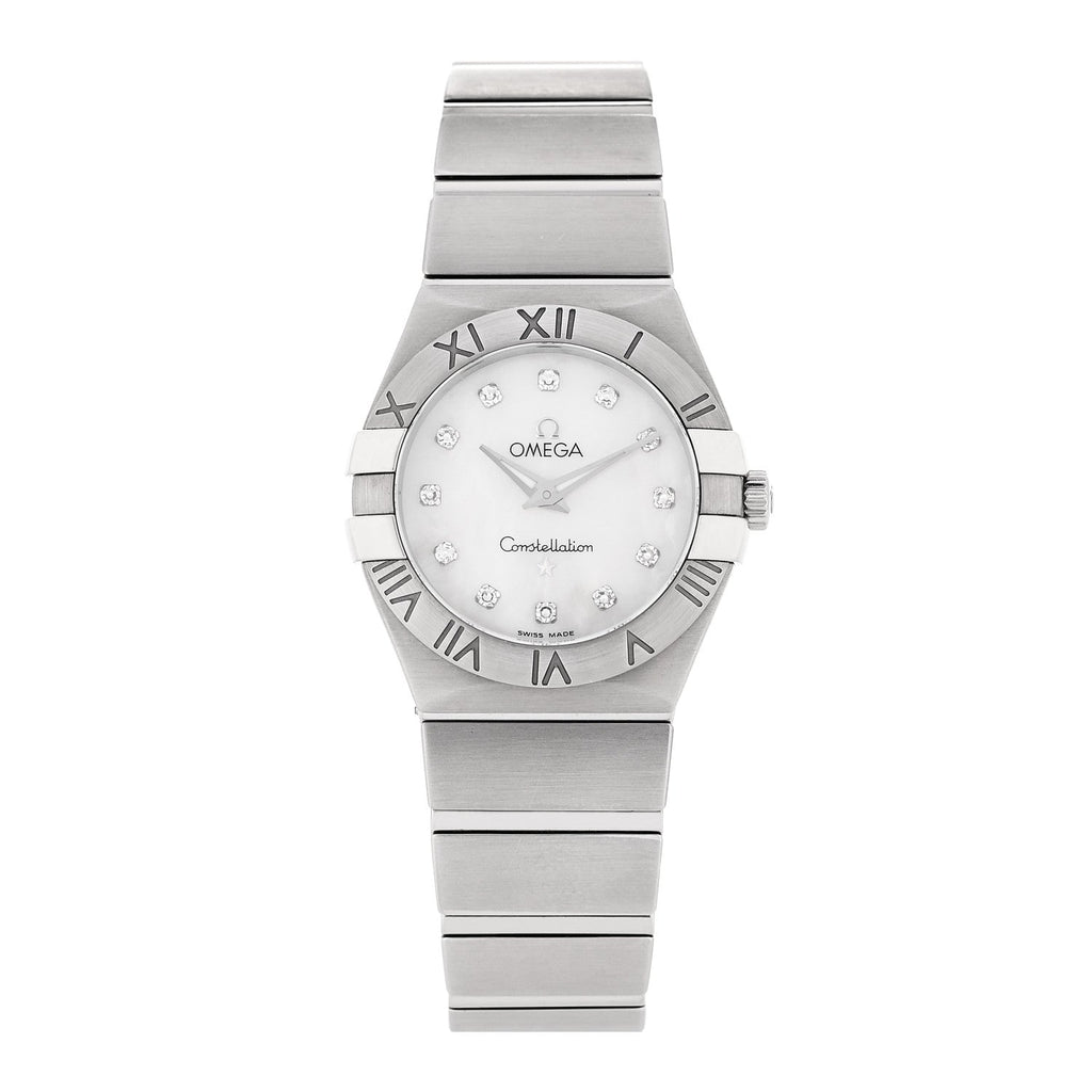 Stainless Steel Diamond Mother of Pearl 27mm Constellation Quartz Watch 123.10.27.60.55.001