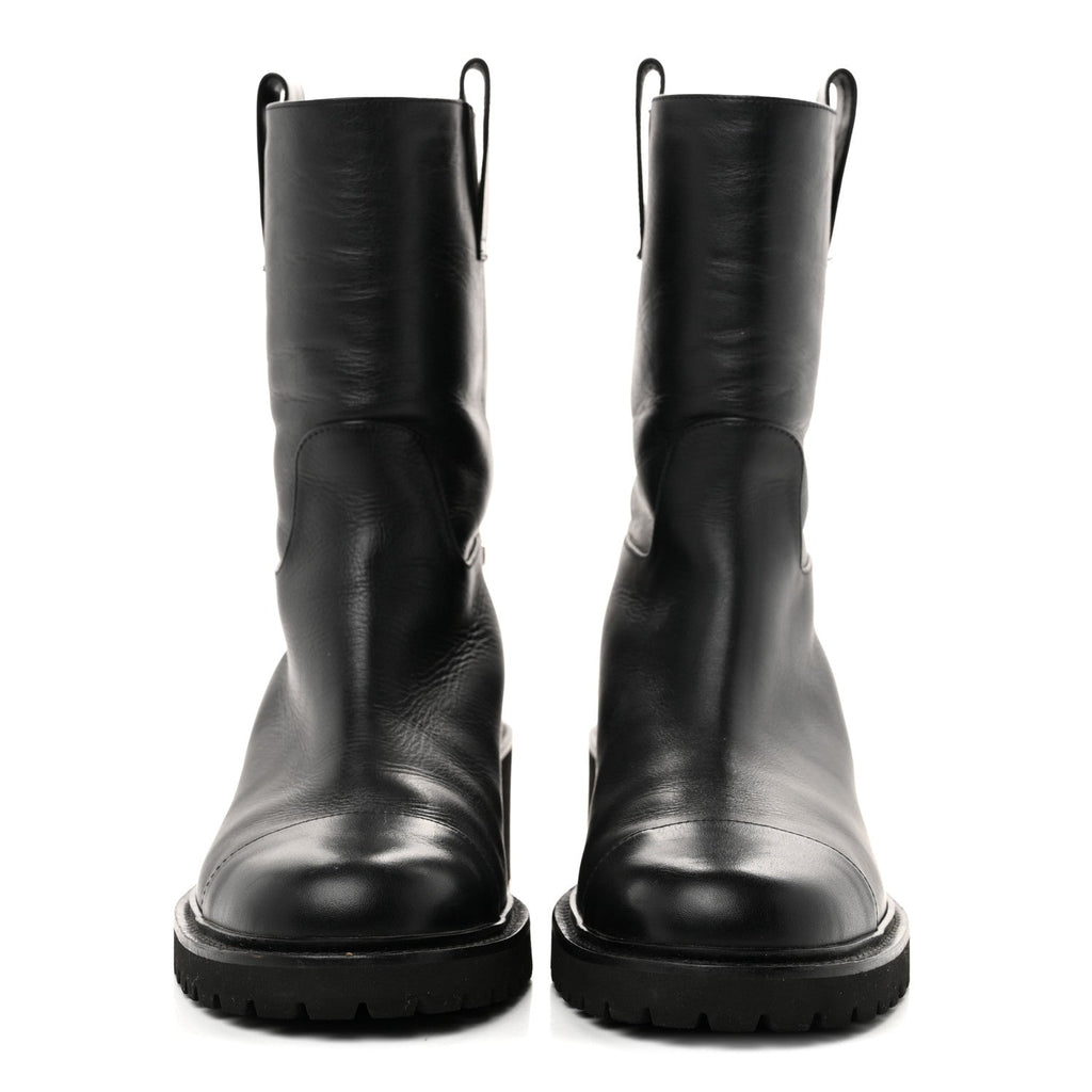 Calfskin CC Ankle Boots 39 Black