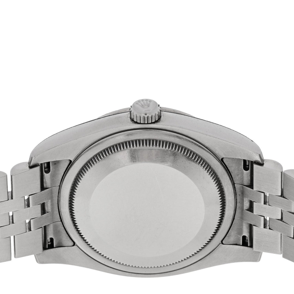 Stainless Steel Diamond 36mm Oyster Perpetual Datejust Watch Silver Jubilee 116244
