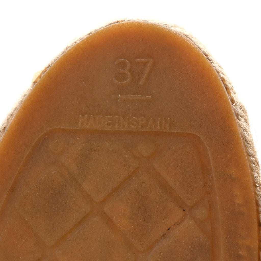 Lambskin CC Espadrilles 37 Beige Black