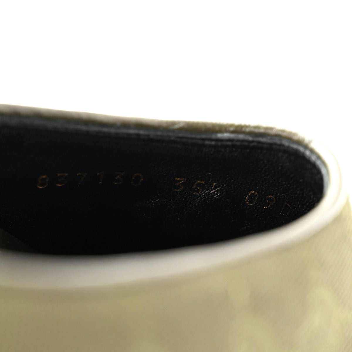New Canvas Monogram GG Granada Kid Womens Horsebit Mules 35.5 Green