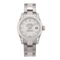 18K White Gold Diamond 26mm Oyster Perpetual Lady Datejust Watch Silver 179239