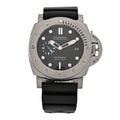 Titanium Rubber 47mm Luminor Submersible Automatic Watch Black PAM1305