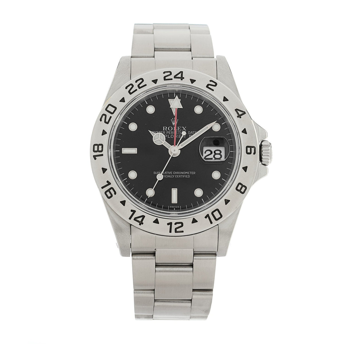 Stainless Steel 40mm Oyster Perpetual Date Explorer II Watch Black 16570