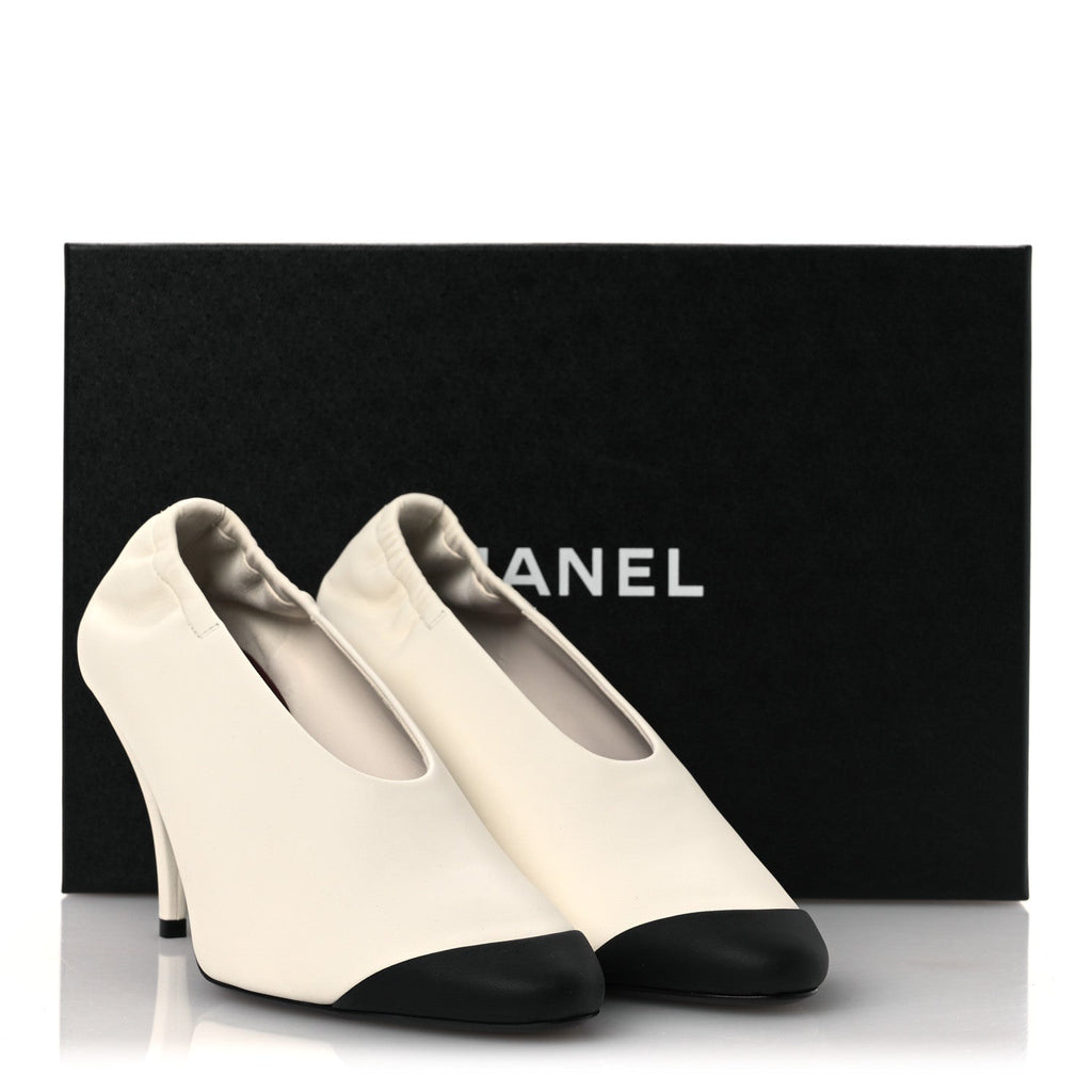 Lambskin Pumps 36.5 Ivory Black