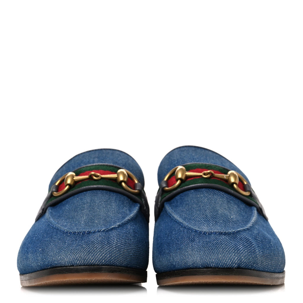 New Denim Delave Web Mens Horsebit Loafers 8 Blue