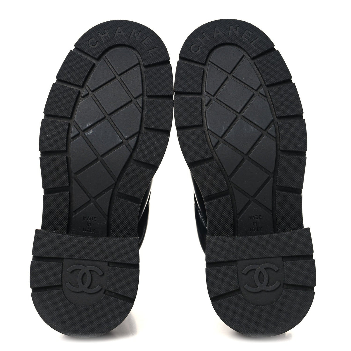 Lambskin Calfskin Quilted Lace Up Combat Boots 36.5 Black