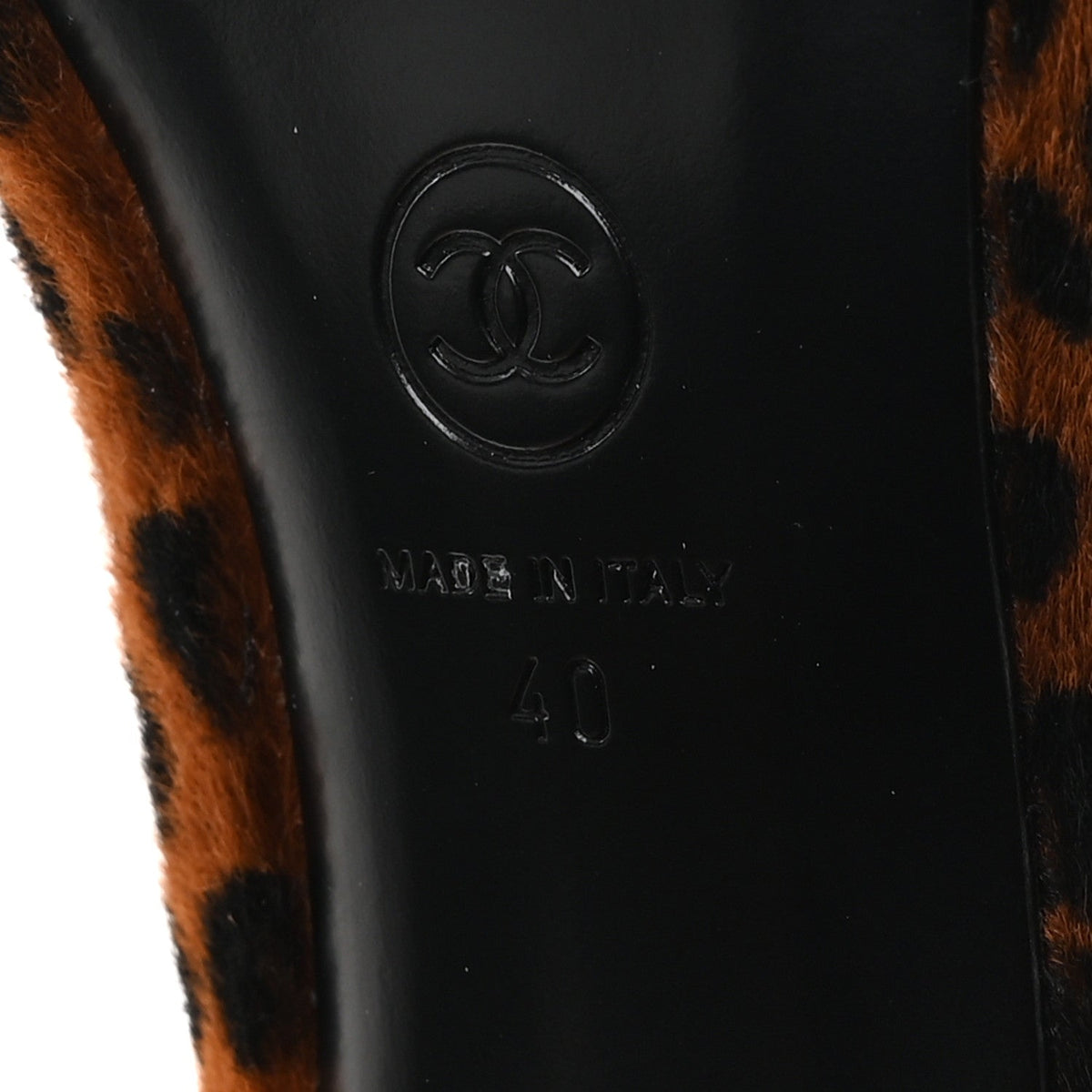 Pony Hair Lambskin Pumps 40 Brown Black
