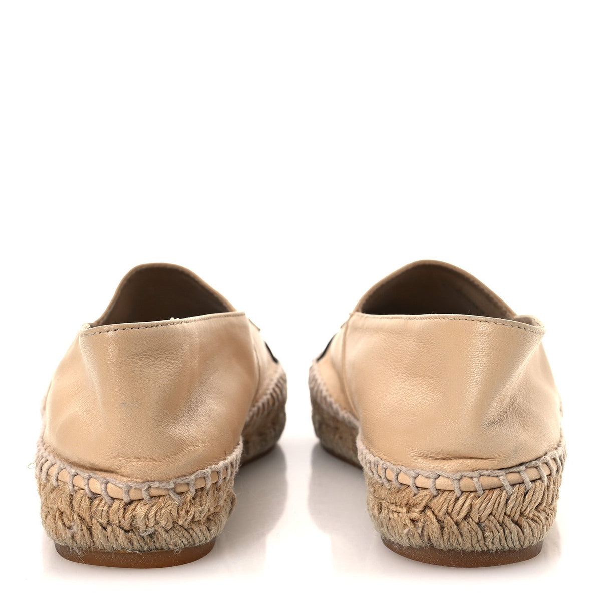 Lambskin CC Espadrilles 37 Beige Black