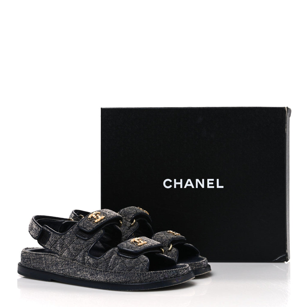 Velvet Velcro Dad Sandals 36 Grey