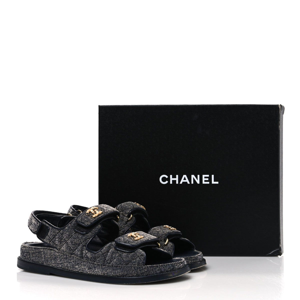 Velvet Velcro Dad Sandals 36 Grey