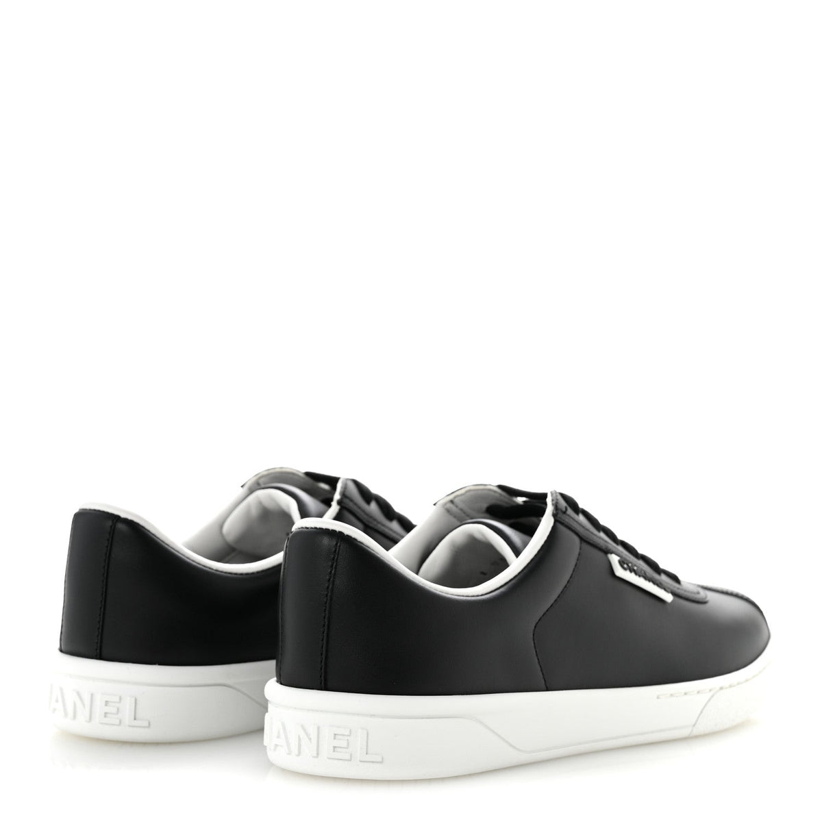 Calfskin CC Uniform Womens Sneakers 37 Black
