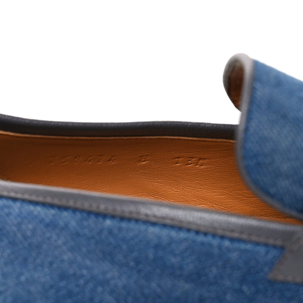 New Denim Delave Web Mens Horsebit Loafers 8 Blue