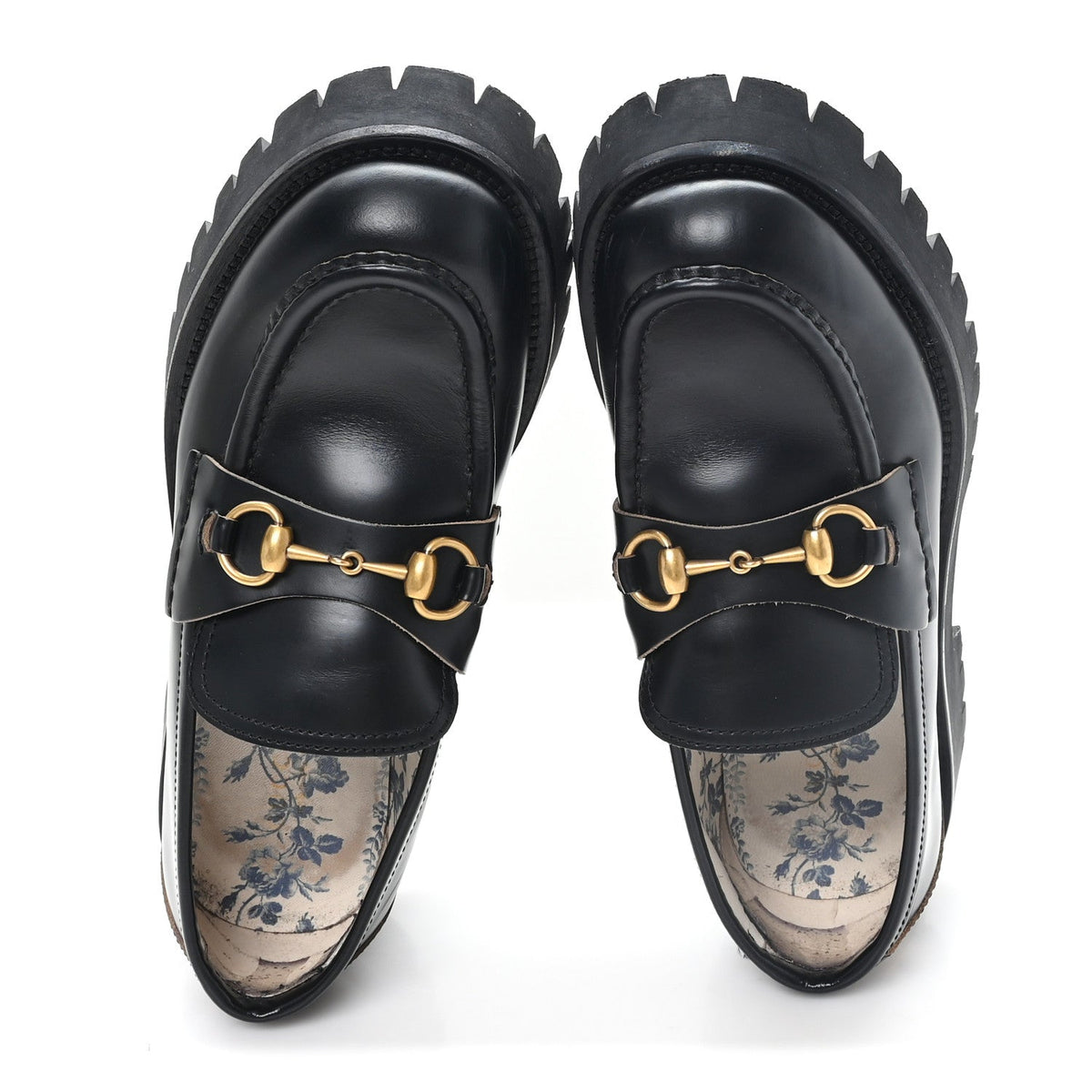 Cordovan Lux Womens Harald Horsebit 25mm Platform Loafers 40 Black