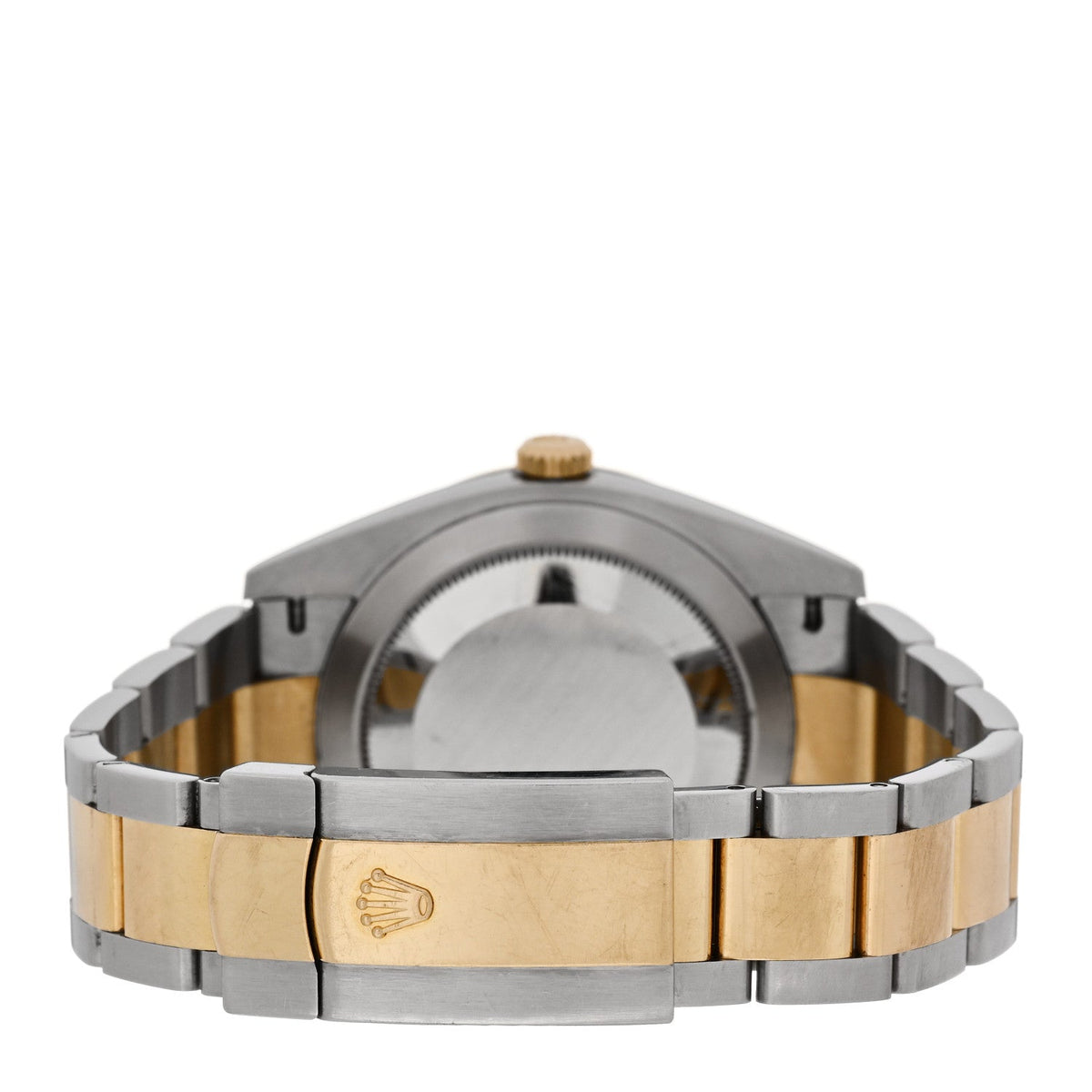 Stainless Steel 18K Yellow Gold 41mm Oyster Perpetual Datejust Watch Black 126333