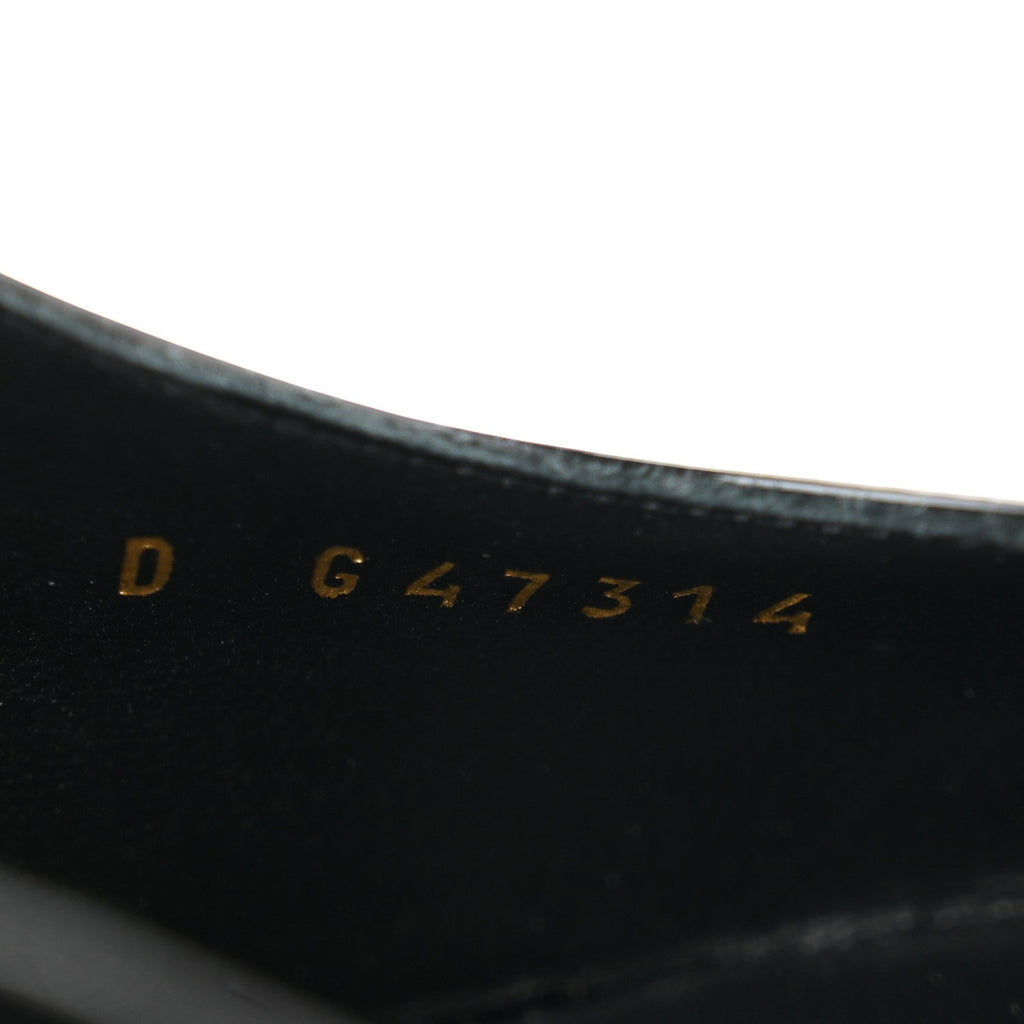 Patent Calfskin Slingback CC Cutout Pumps 40 Black