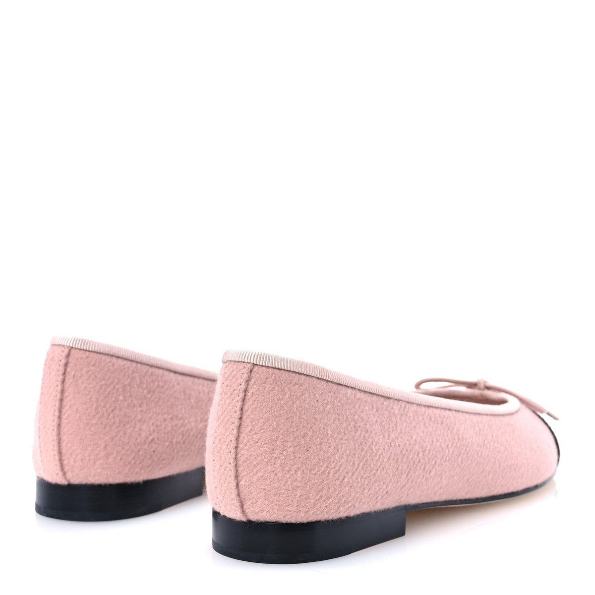 Fabric Cap Toe CC Ballet Flats 36 Light Pink Black
