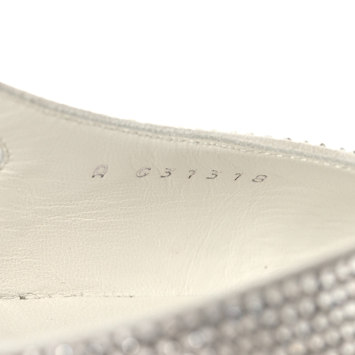 Strass Grosgrain Cap Toe CC Slingback Pumps 36 Silver Black