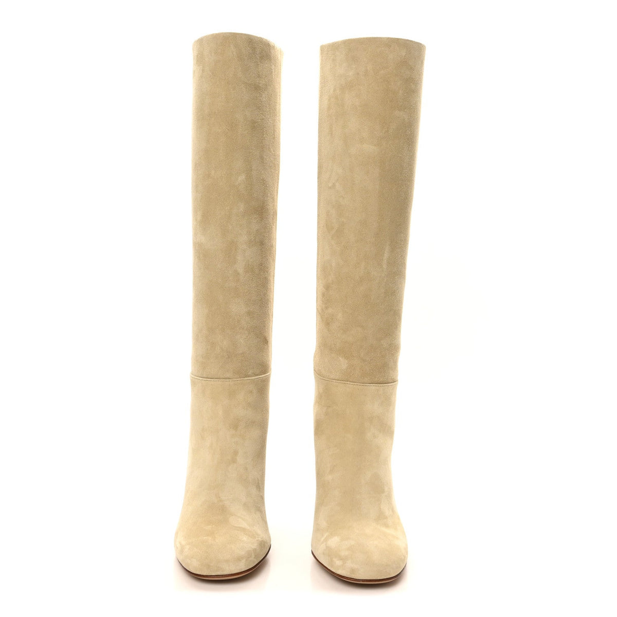 Suede Calfskin Lisiere 90 Boots 38 Beige Lin