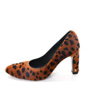 Pony Hair Lambskin Pumps 37.5 Brown Black