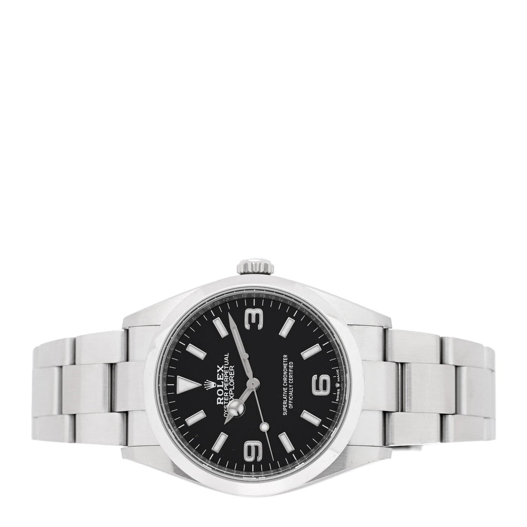 Stainless Steel 36mm Oyster Perpetual Explorer Watch Black 124270