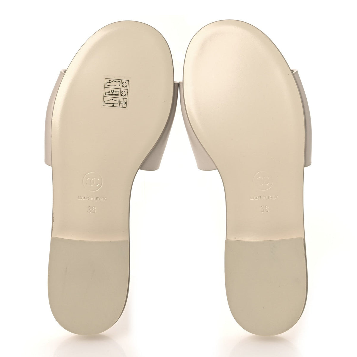 Calfskin Patent Calfskin Logo Mules 36 Beige