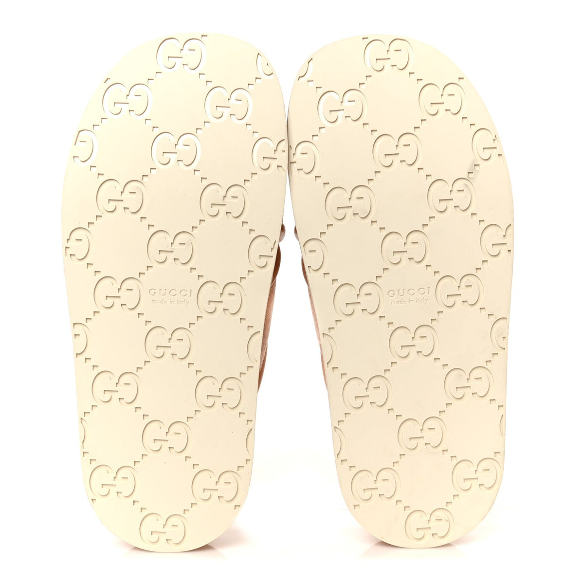 Monogram GG Calfskin Angelina Platform 55mm Slide Sandals 37 Light Pink