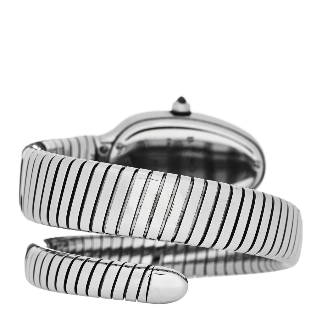 Stainless Steel 35mm Serpenti Tubogas Quartz Watch Black