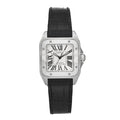 Stainless Steel Alligator 33mm Santos 100 Automatic Watch