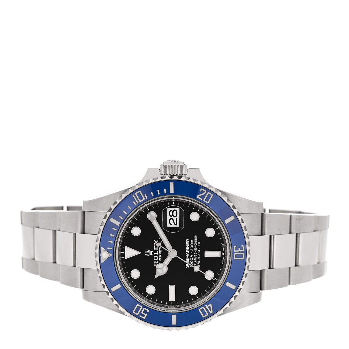 18K White Gold 41mm Oyster Perpetual Submariner Cookie Monster Watch Black 126619LB