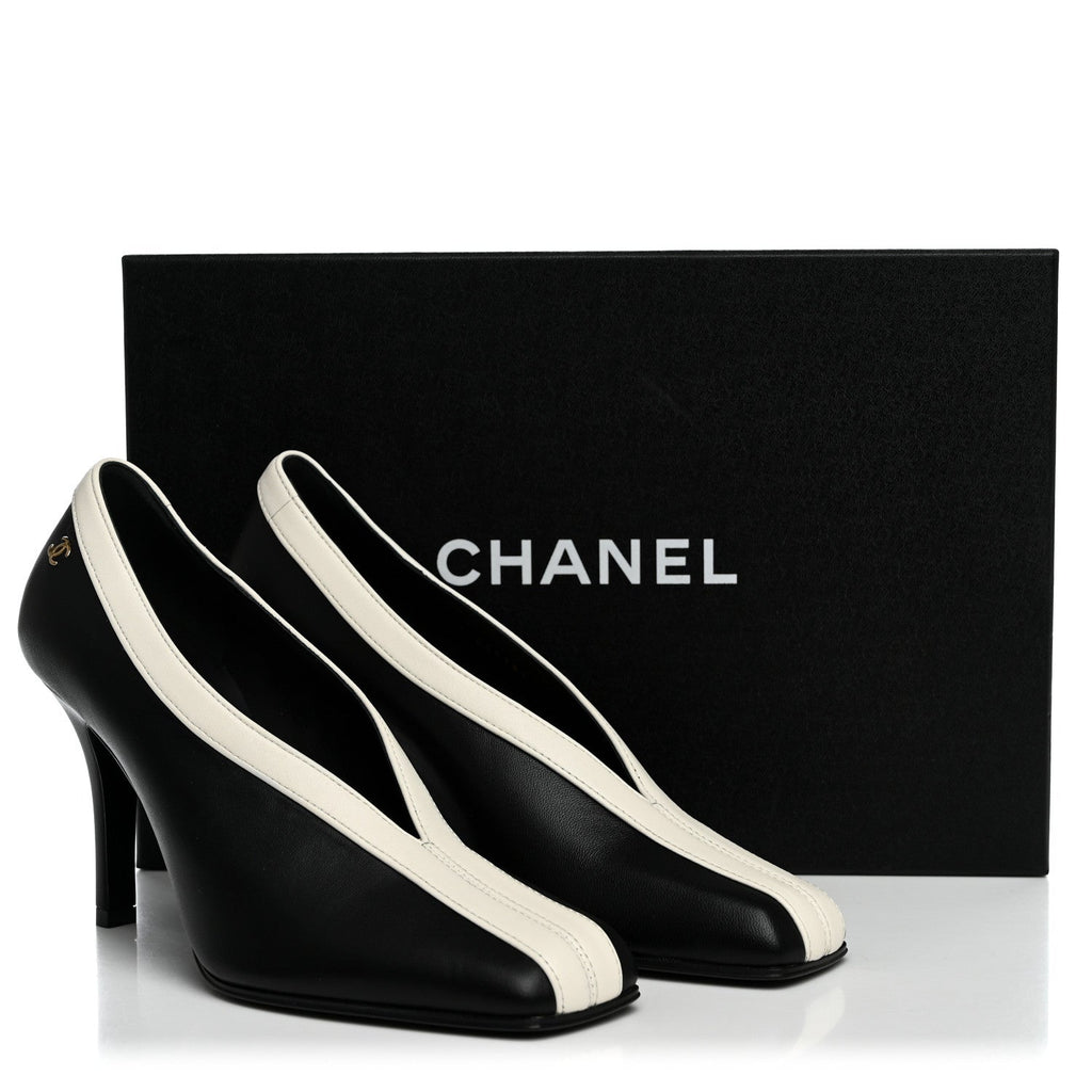 Lambskin Pumps 35.5 Black Ivory