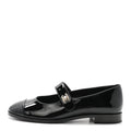 Patent Calfskin Mary Janes Flats 37.5 Black