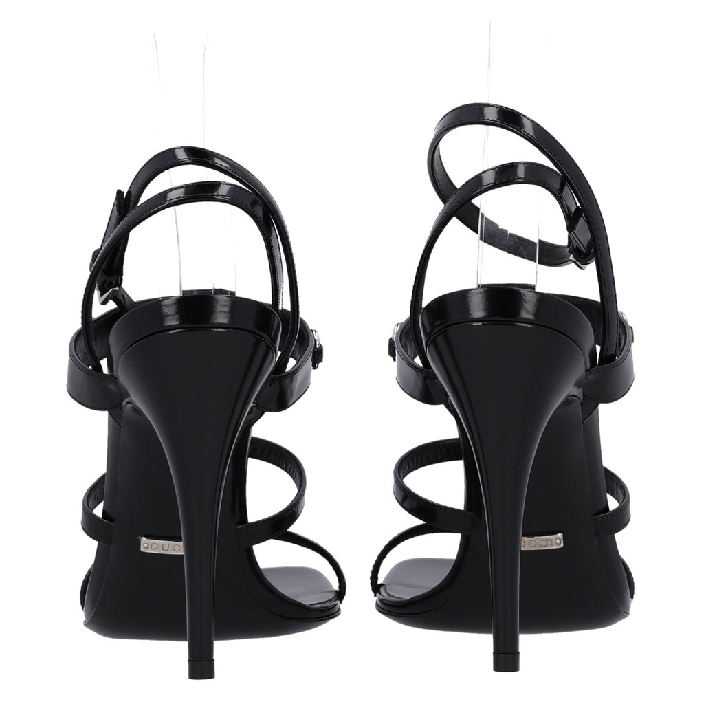 Nappa Regent Strappy Horsebit Sandals 39.5 Black