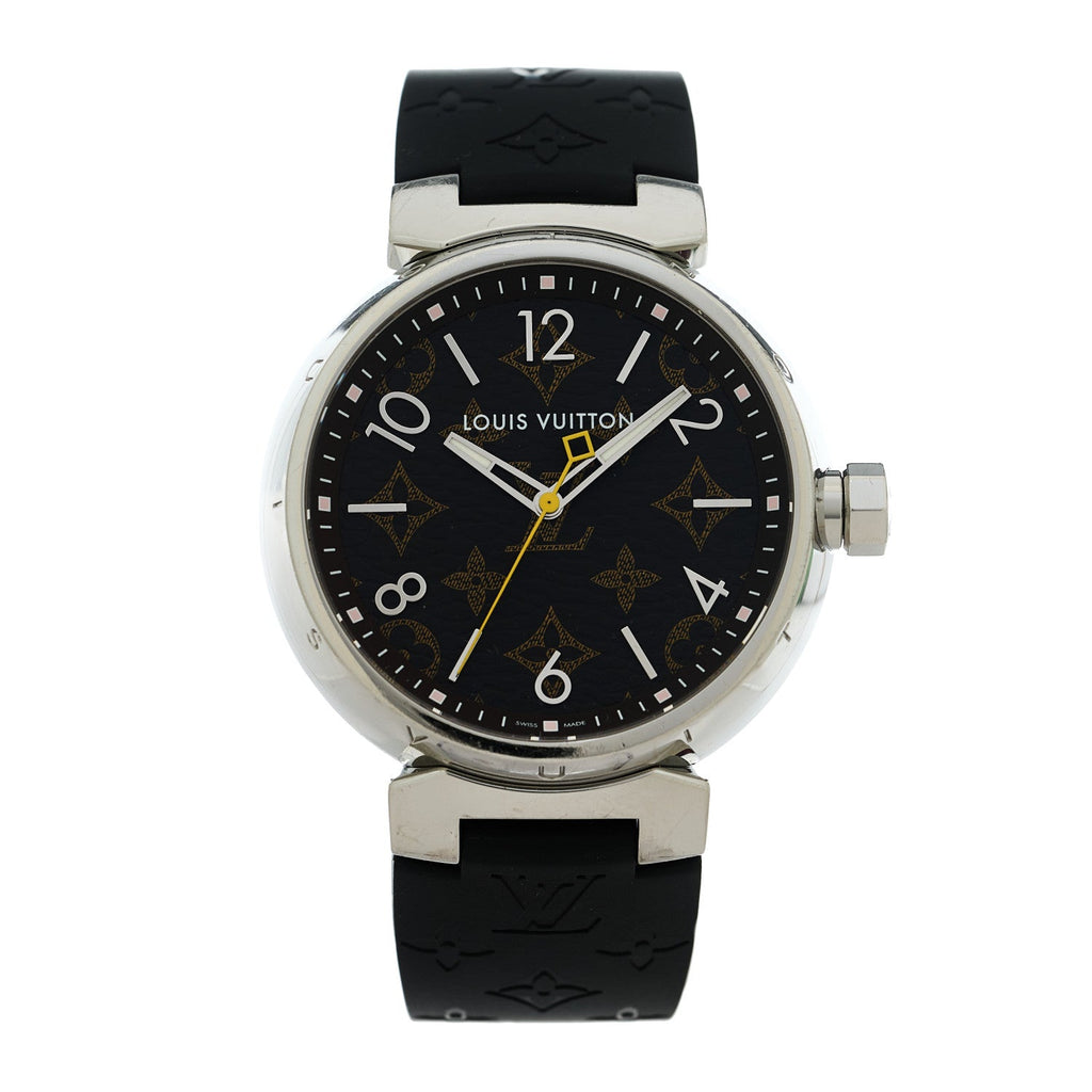 Stainless Steel Monogram 39mm Tambour Vernis Quartz Watch