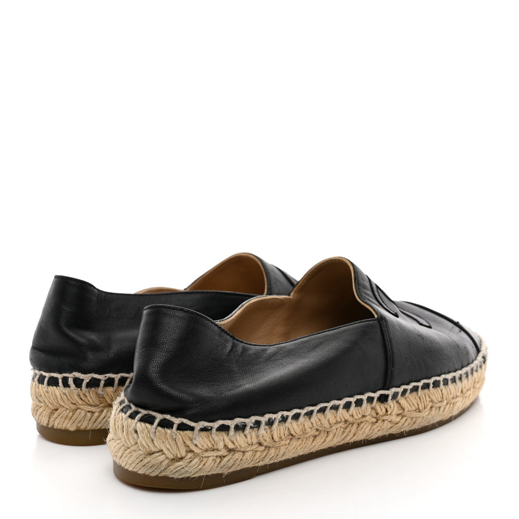 Lambskin CC Espadrilles 37 Black