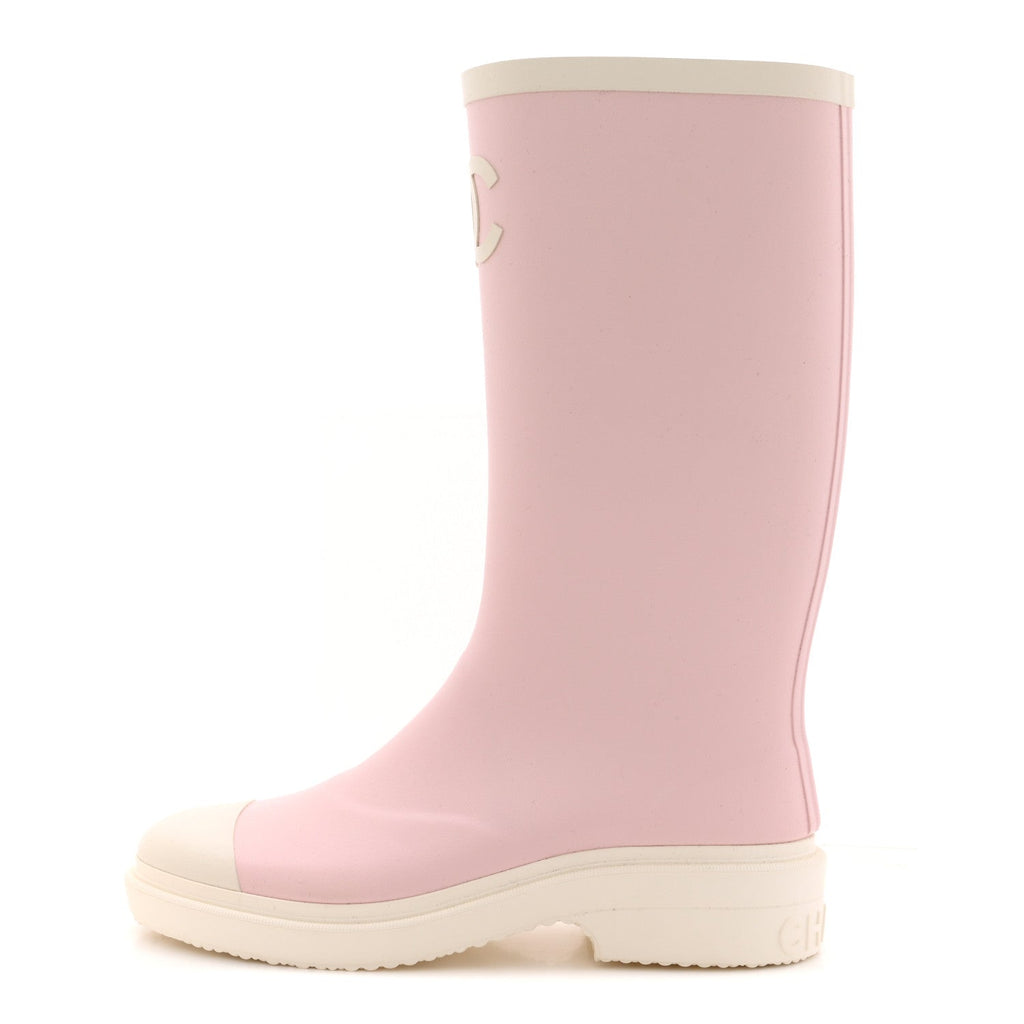 Caoutchouk CC High Boots 36 Light Pink White