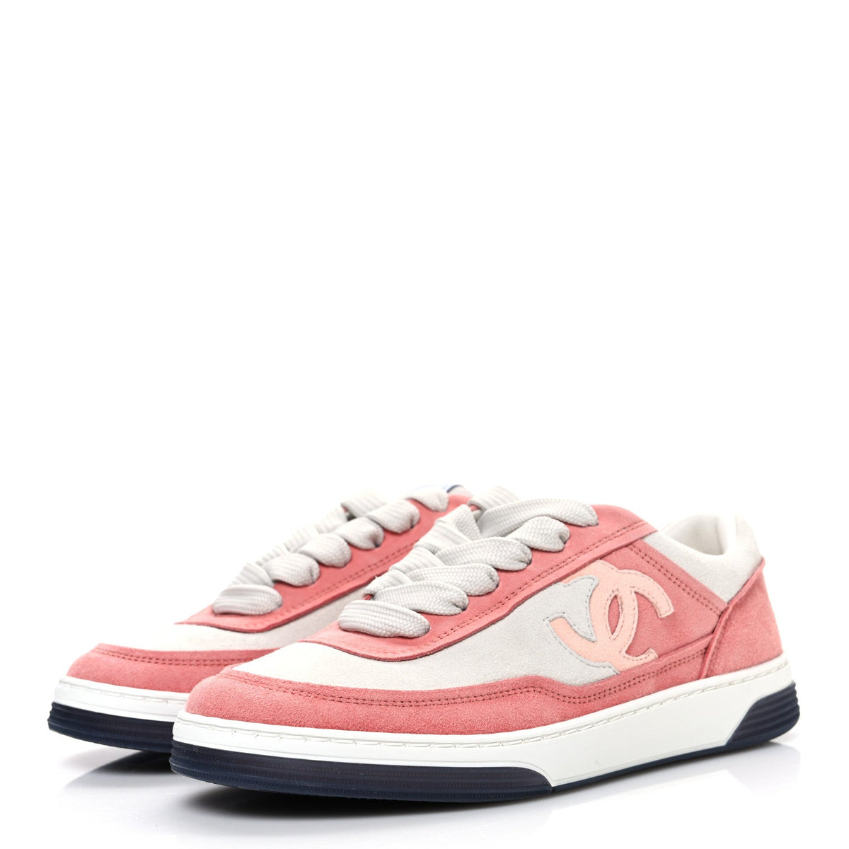 Suede Kidskin Womens CC Sneakers 35.5 White Pink