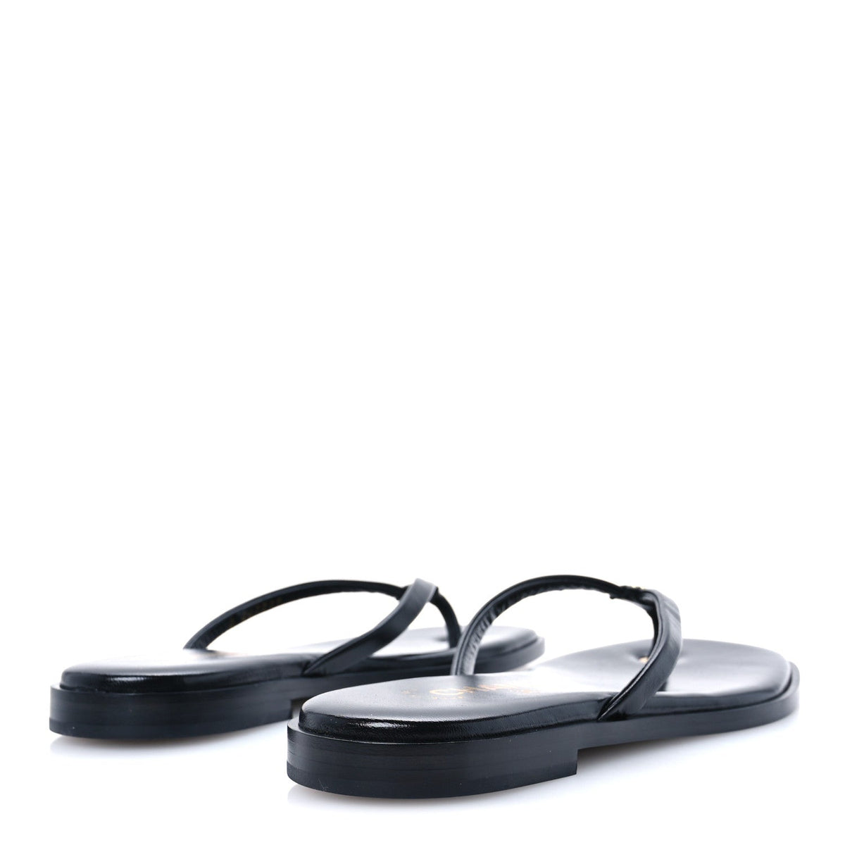 Goatskin CC Times Square Thong Sandals 37.5 Black