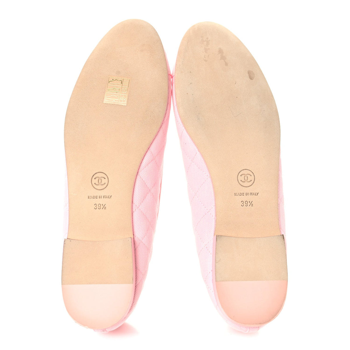Denim CC Cap Toe Ballerina Flats 39.5 Pink