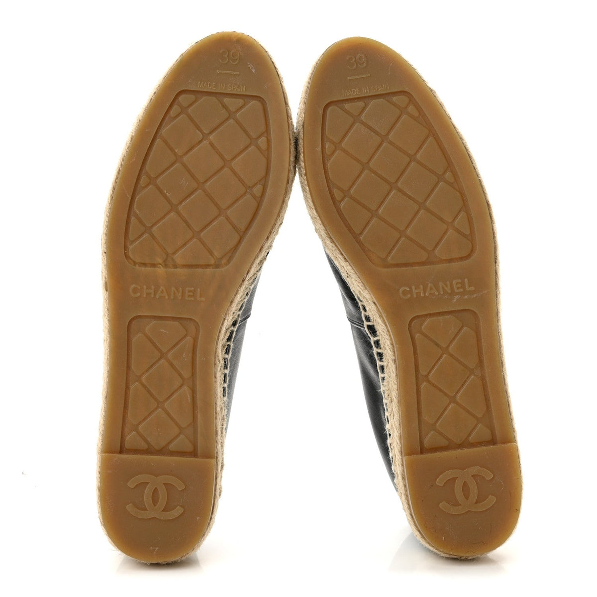 Lambskin CC Espadrilles 39 Black