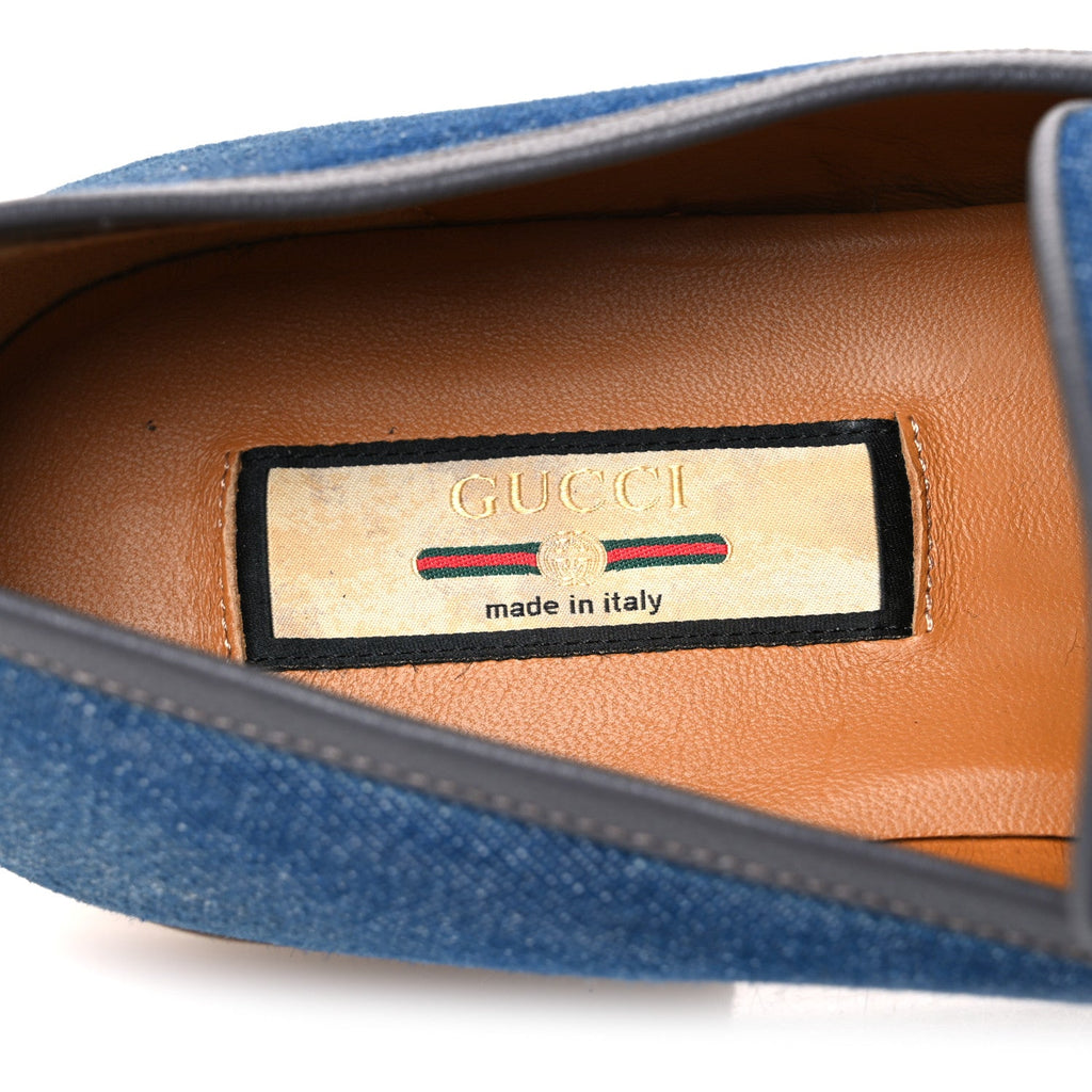 New Denim Delave Web Mens Horsebit Loafers 8 Blue